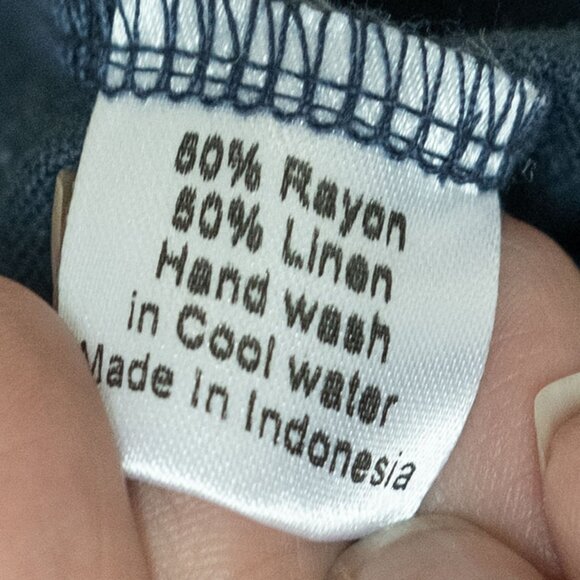 Mare Sole Amore Linen Blouse Crop Boxy Puff Sleeve Peasant Romantic Button Top - Picture 7 of 10